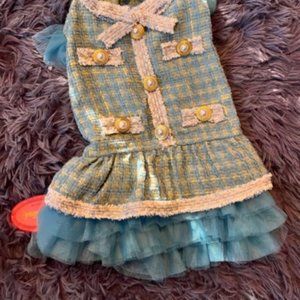 Tea Party Dress by Wooflink - BLUE SIZE 4